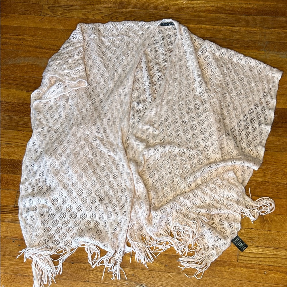 Do Everything in Love Blush Knit Shawl